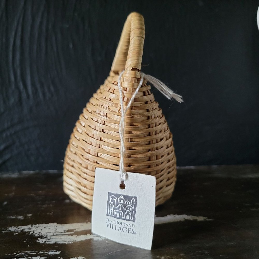 Ten Thousand Villages Rattan Rattle / Shaker - Picture 4 of 7